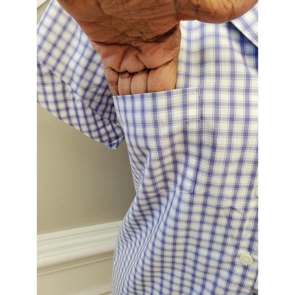 Liz Claiborne Women's Purple Cotton Collared Short Sleeve Buttons Down Shirt 16 - Picture 5 of 12